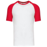Baseball   T-shirt bicolore manches courtes