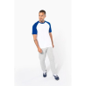 Baseball   T-shirt bicolore manches courtes