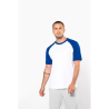 Baseball   T-shirt bicolore manches courtes