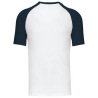 Baseball   T-shirt bicolore manches courtes