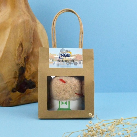 Tête en herbe sac kraft