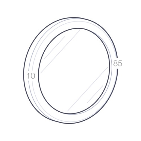 Médaille verre & métal argent