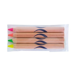 SACHET 4 SURLIGNEURS NAT 8,7cm