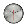 Horloge murale fond argent