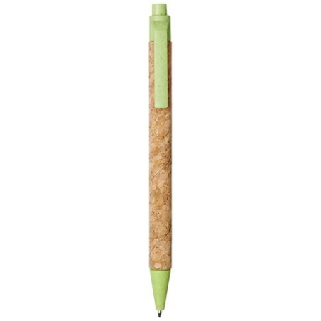 Stylo bille Midar en liège et paille de blé (encre noire)