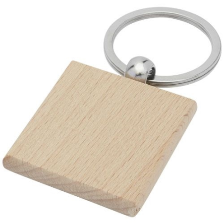 Porte-clés carré Gioia en bois de hêtre