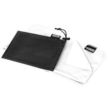 Serviette de sport rafraîchissante en PET recyclé Raquel avec pochette 80 x 30 cm