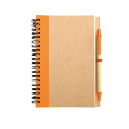 Bloc-notes recyclé et stylo