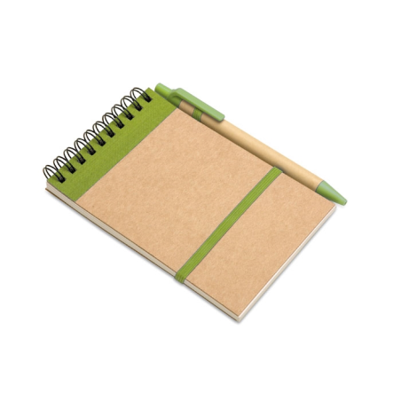 Bloc-notes recyclé et stylo