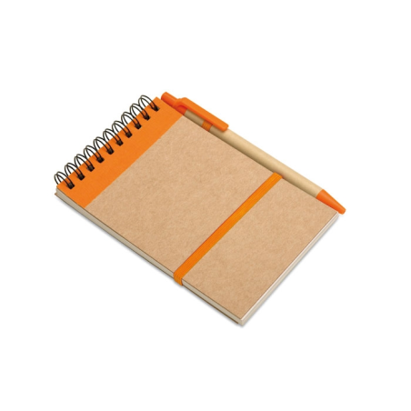 Bloc-notes recyclé et stylo