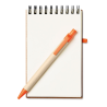Bloc-notes recyclé et stylo