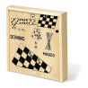 4 jeux dans une boîte en bois