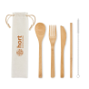 Couverts en bambou avec paille