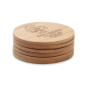 Lot de 6 sous-verres en bambou
