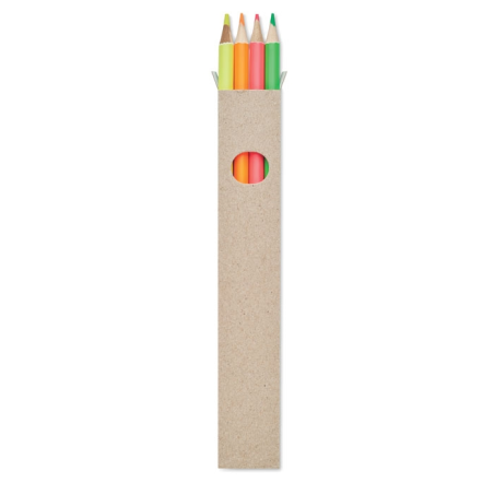 4 crayons surligneurs dans une