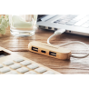 Hub USB 3 ports  câble 2 en 1