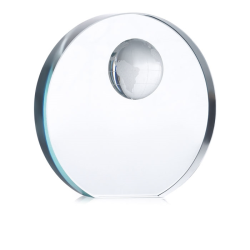Trophée globe en verre