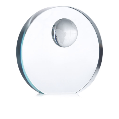 Trophée globe en verre
