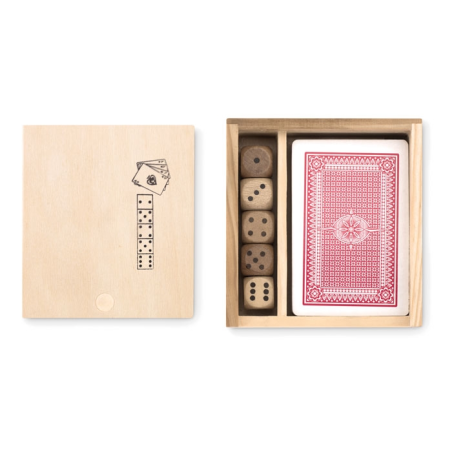 Cartes à jouer et 5 Dés