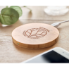 Chargeur sans fil en bambou