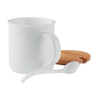 Mug porcelaine avec cuillère