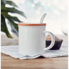 Mug porcelaine avec cuillère