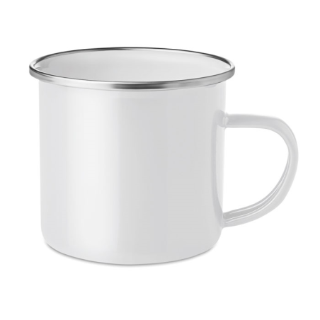 Tasse en métal émaillé