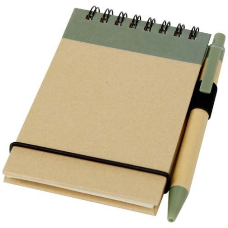 Bloc-notes recyclé format A7 avec stylo Zuse
