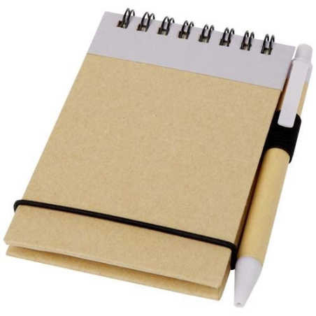 Bloc-notes recyclé format A7 avec stylo Zuse