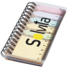 Bloc-notes à spirales avec mémos autocollants colorés Spinner