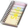 Bloc-notes à spirales avec mémos autocollants colorés Spinner