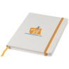 Carnet de notes blanc A5 Spectrum avec élastique de couleur