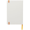 Carnet de notes blanc A5 Spectrum avec élastique de couleur
