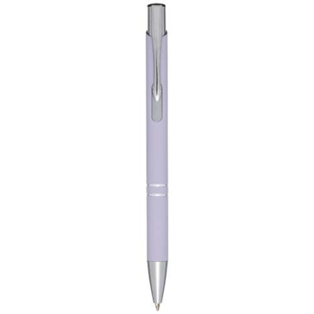 Stylo bille rétractable doux au toucher Moneta (encre e)