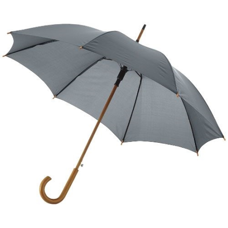 Parapluie 23" à ouure automatique, poignée et mât en bois