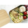 Boîte repas Tite en acier inoxydable avec couvercle en bambou 700 ml