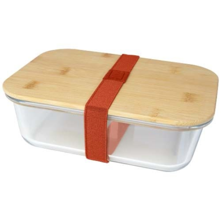 Boîte repas Roby en verre avec couvercle en bambou 1000 ml