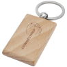 Porte-clés rectangulaire Gian en bois de hêtre