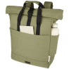 Sac à dos pour ordinateur portable Joey de 15 L en toile recyclée GRS 15 pouces avec dessus enroulable